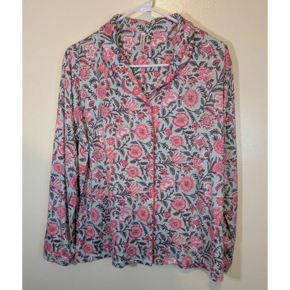 Flora Nikrooz Pajama Set Floral Pockets Comfy Lounge Wear Size Small